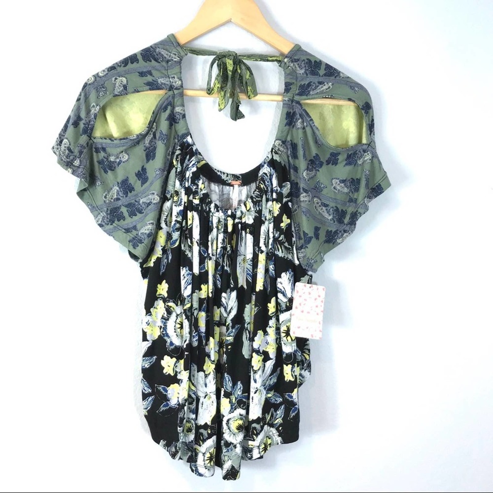 NWT Free People Baja Babe Cold Shoulder Top - Picture 3 of 9